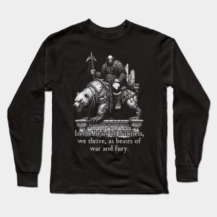 Orc Riding A Bear Long Sleeve T-Shirt